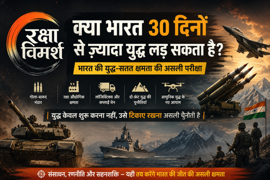 क्या भारत 30 दिनों से ज़्यादा युद्ध लड़ सकता है